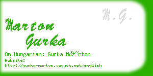 marton gurka business card